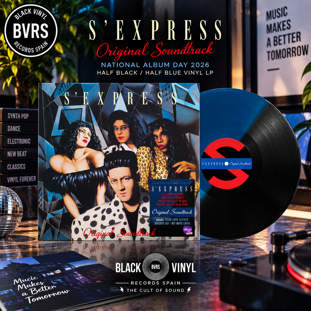 S'Express - Original Soundtrack (National Album Day 2026 Half Black / Half Blue Vinyl LP) UK IMPORT