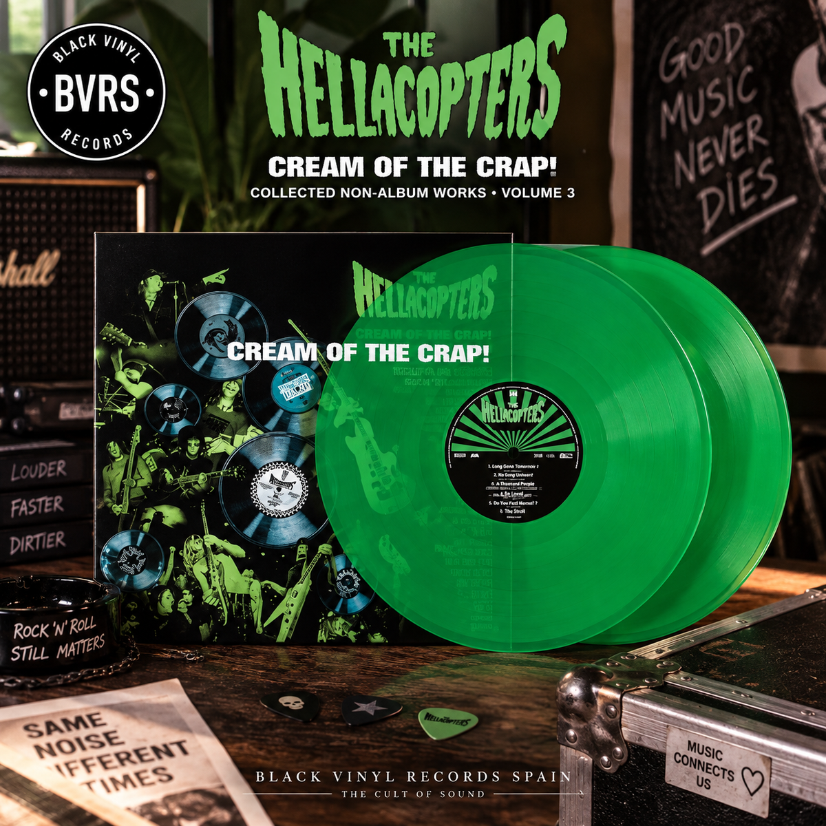 The Hellacopters – Cream Of The Crap! Collected Non-Album Works • Volume 3 – Transparent Green Vinyl 2LP