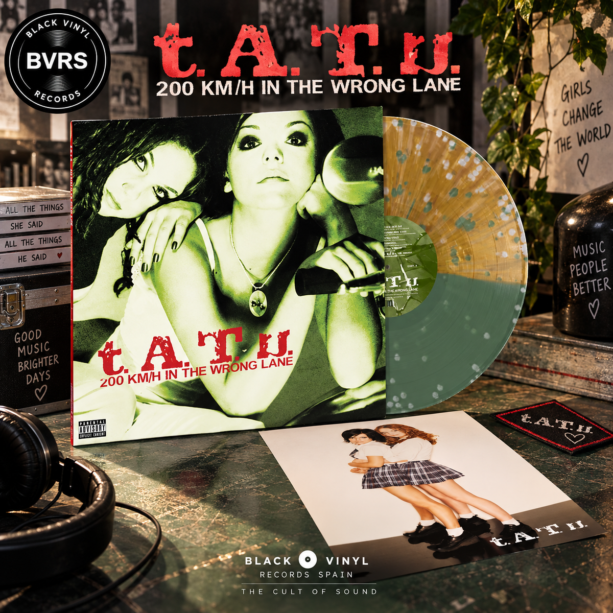 t.A.T.u. - 200 KM/H in the Wrong Lane - Green/Gold Nugget Split Splatter LP