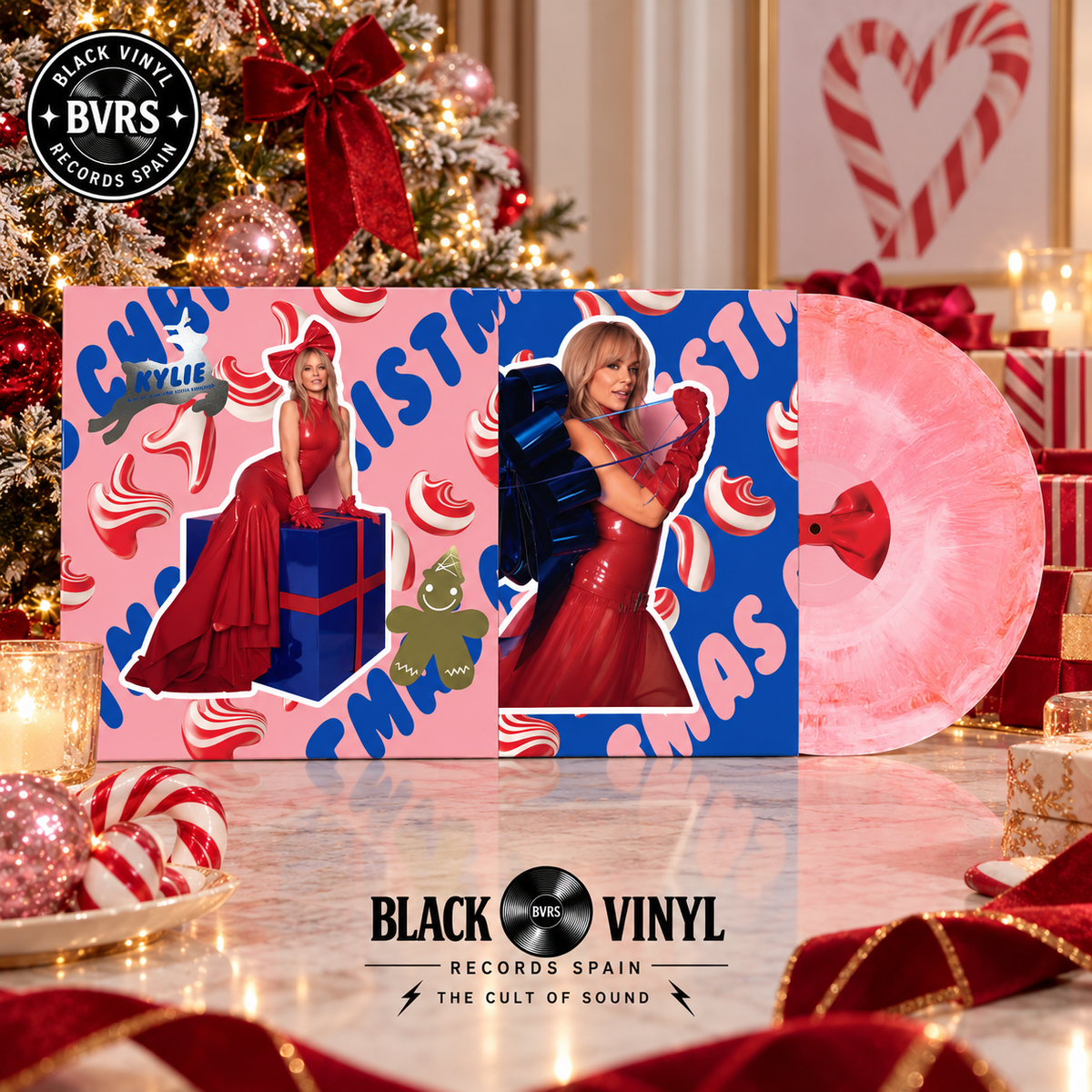 Kylie Minogue – Kylie Christmas (Fully Wrapped) | Limited Edition Pink & White Marble Vinyl LP