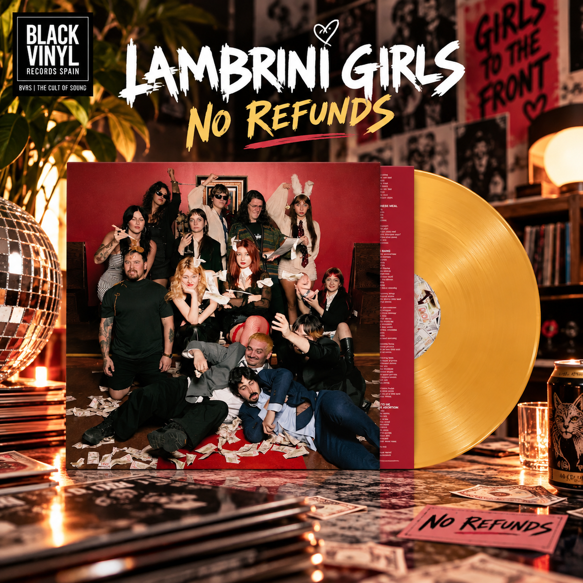 Lambrini Girls - No Refunds - Indies Exclusive 24K Piss Gold Vinyl LP