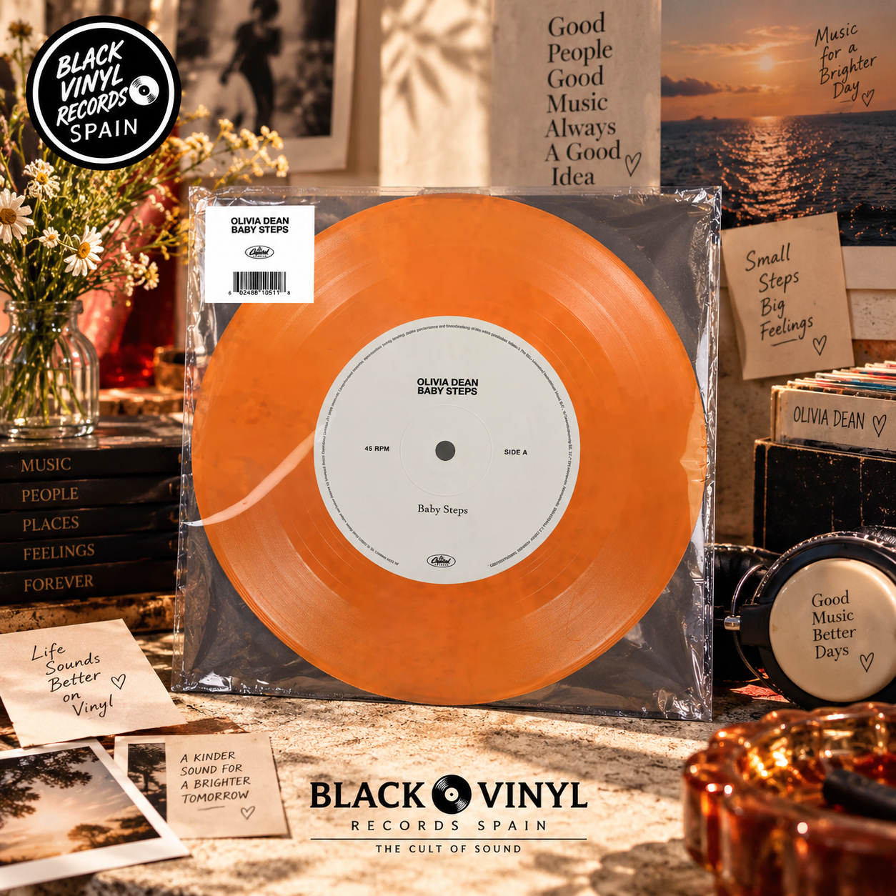 OLIVIA DEAN – BABY STEPS – 7" ORANGE VINYL – LIMITED EDITION