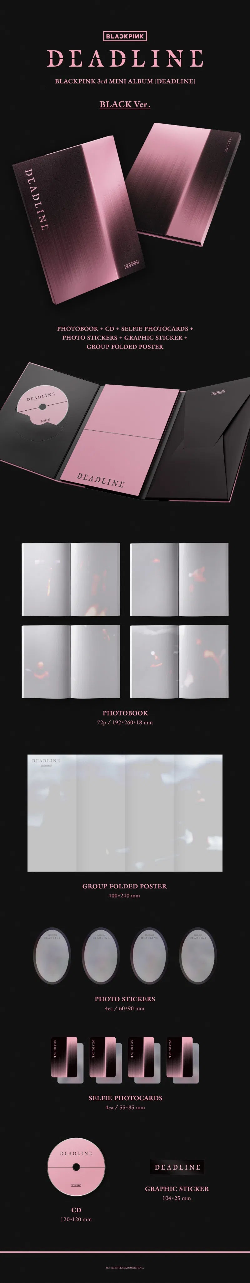 BLACKPINK - Deadline Random Photobook Black / Pink edition