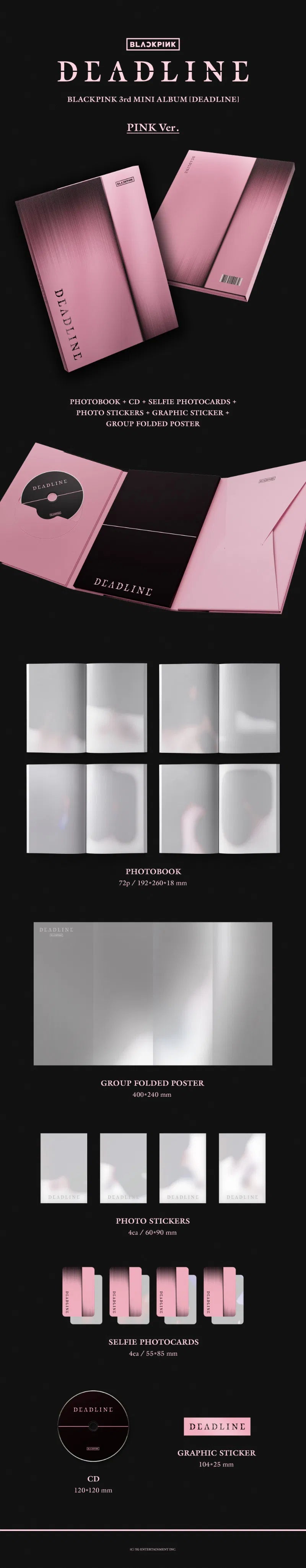 BLACKPINK - Deadline Random Photobook Black / Pink edition