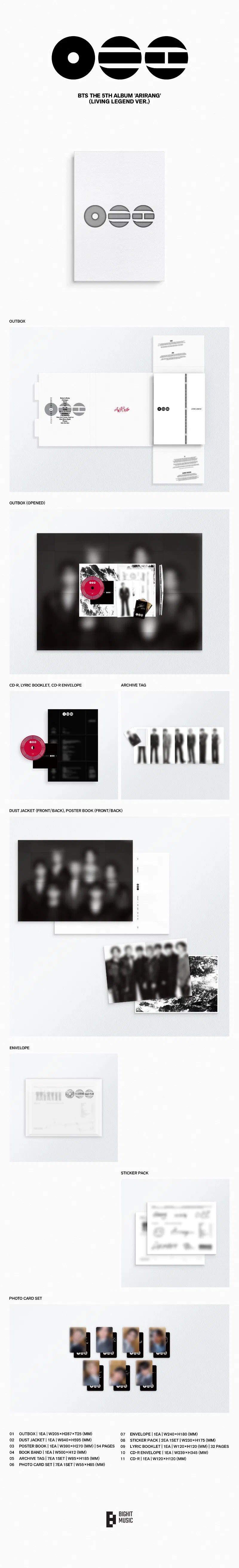 BTS - Arirang Living Legend edition import