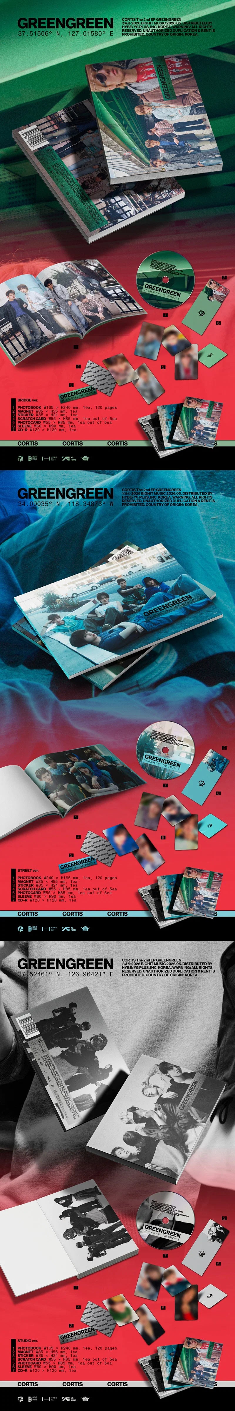 CORTIS - GreenGreen - CD Merch (Random Photobook Edition)