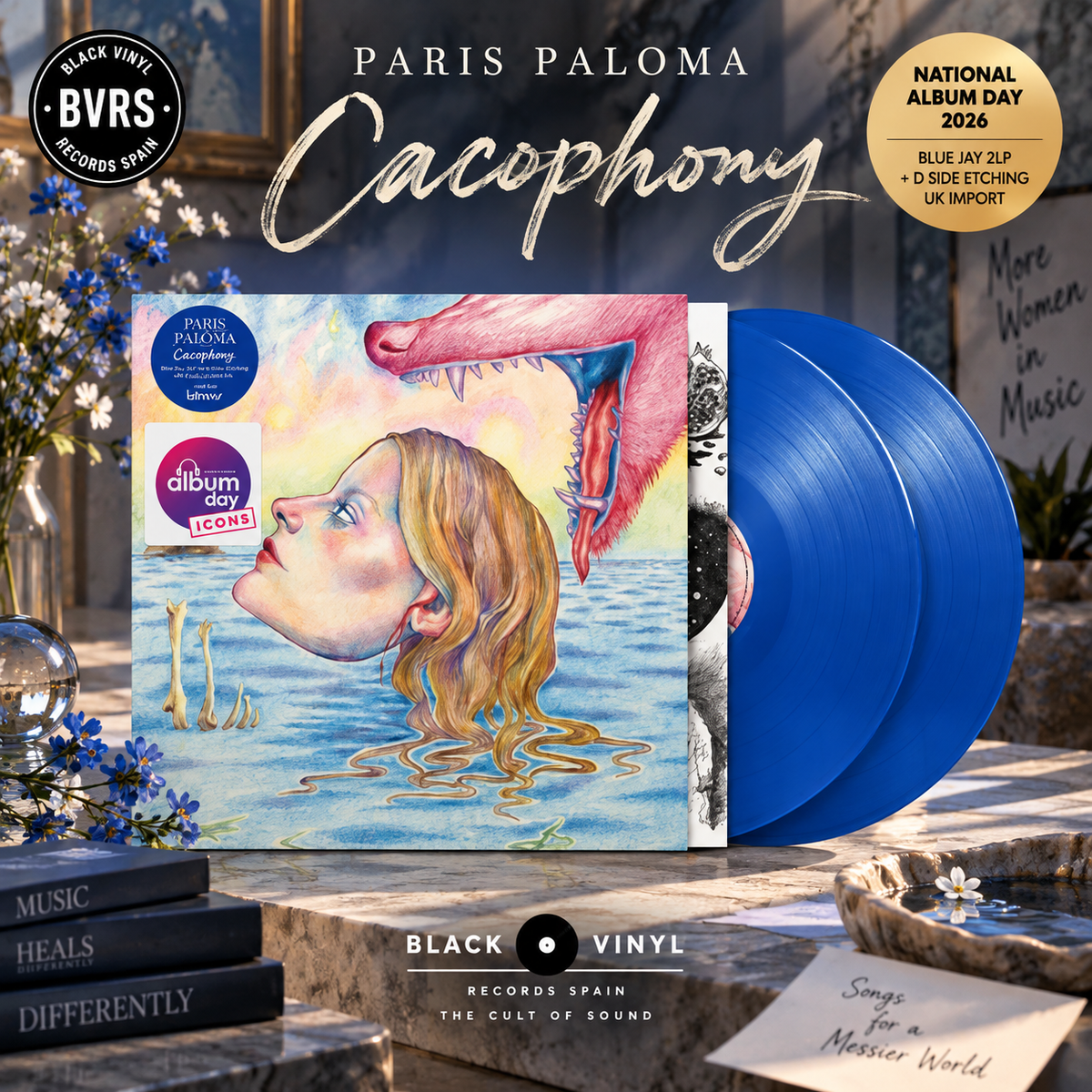 Paris Paloma - Cacophony - BLUE JAY 2LP + D Side Etching (National Album Day 2026) UK IMPORT