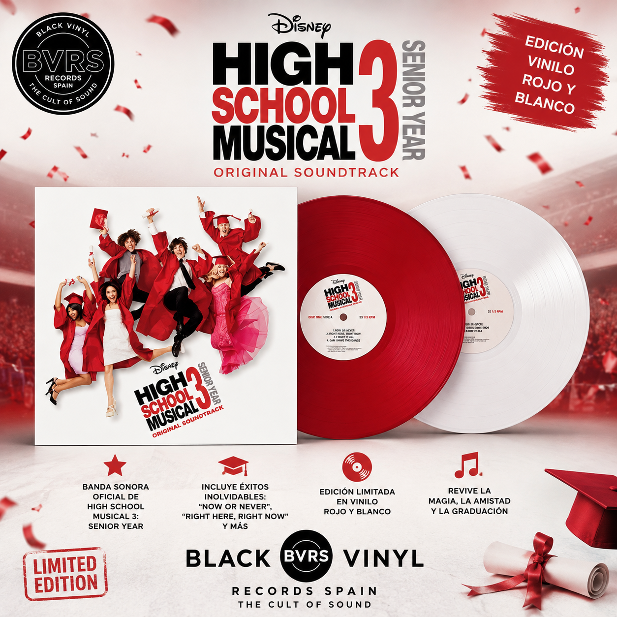 High School Musical 3: Senior Year / O.s.t. Red & White Coloured Vinyl edition
