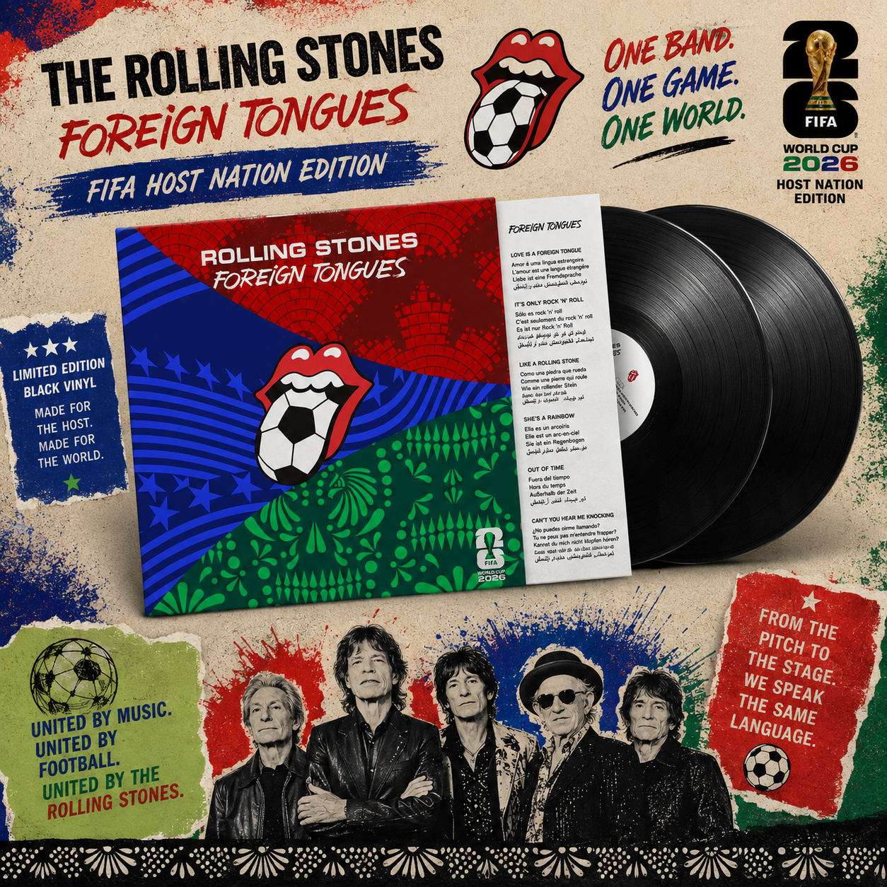 The Rolling Stones - Foreign Tongues (FIFA Host Nation Edition) LP