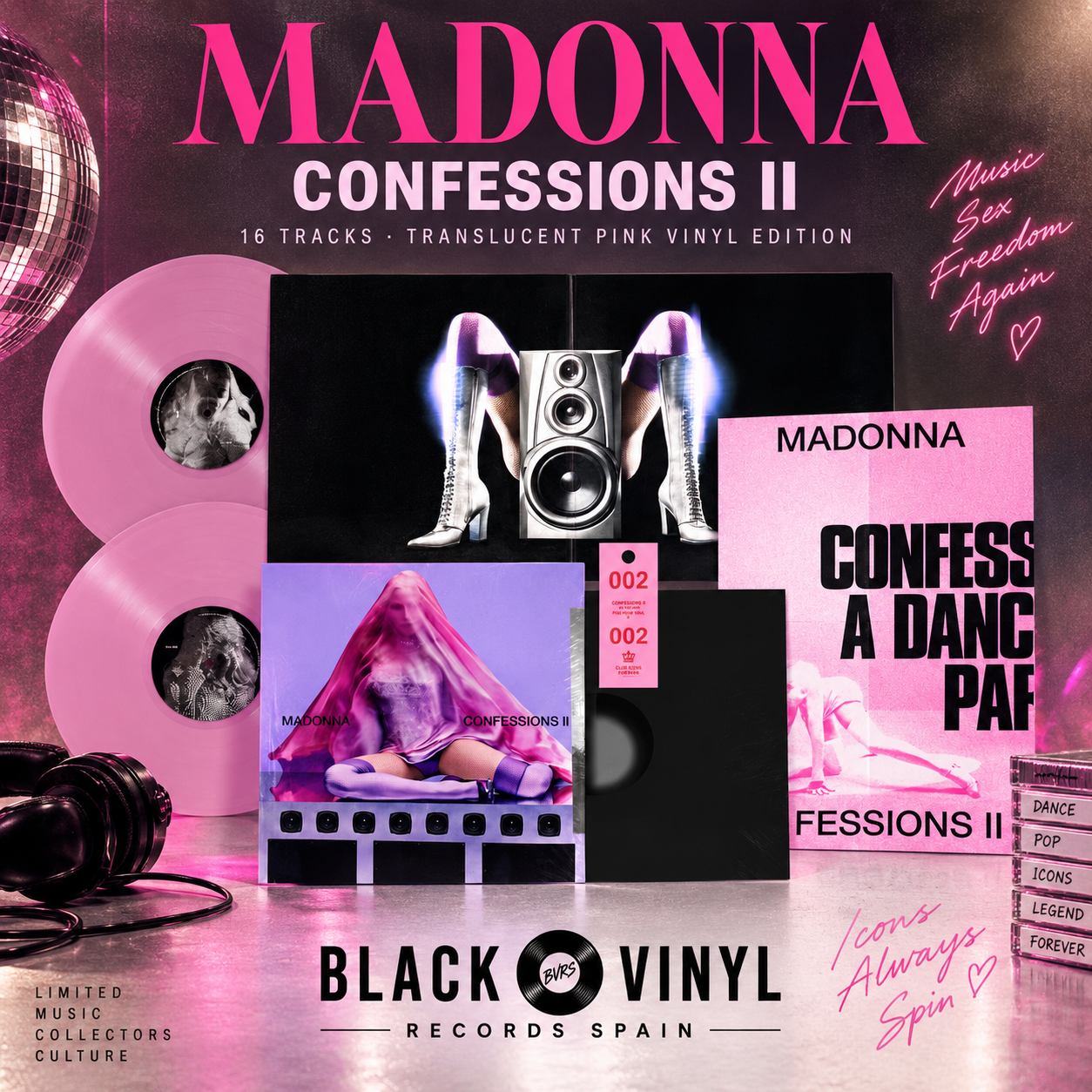 Madonna - Confessions II 16 Tracks Translucent Pink Vinyl edition