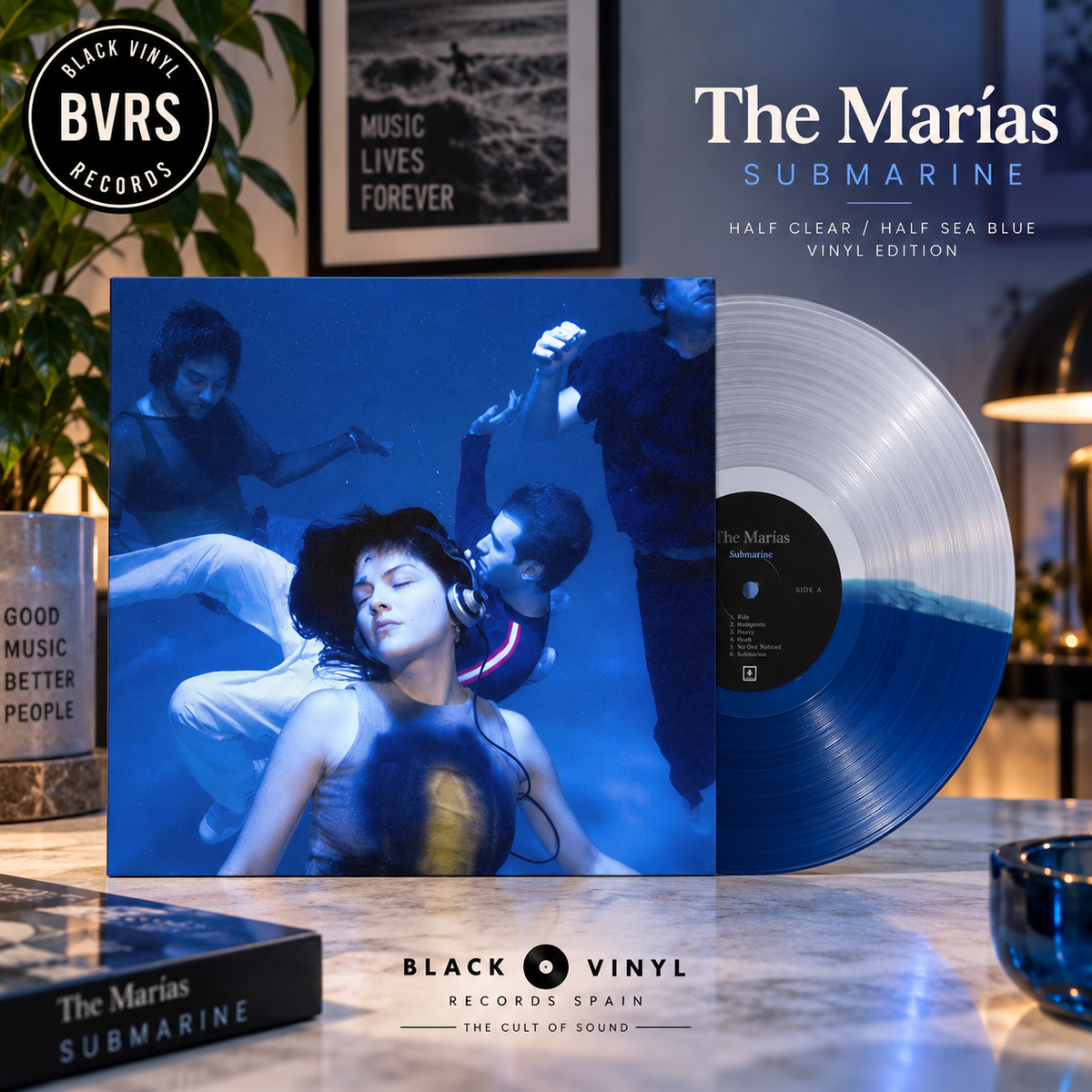 The Marias - Submarine - Half Clear / Half Sea Blue Vinyl Edition