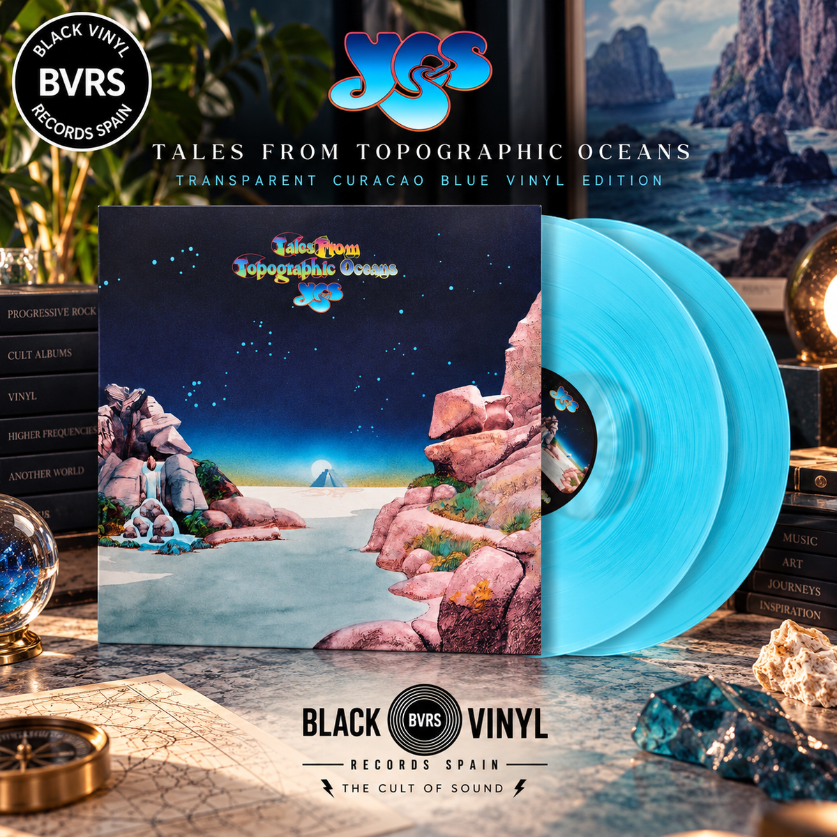 Yes - Tales From Topographic Oceans - Transparent Curacao Blue Vinyl Edition