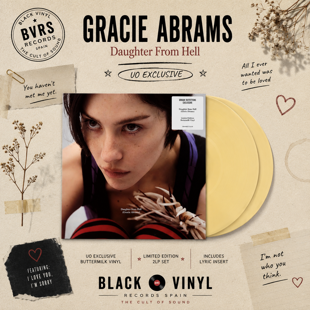 Gracie Abrams - Daughter From Hell (UO Exclusive Buttermilk Vinyl) 2LP