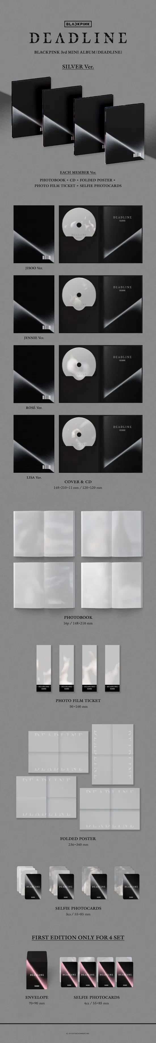 BLACKPINK - Deadline Silver Bundle w. YG Select POB edition