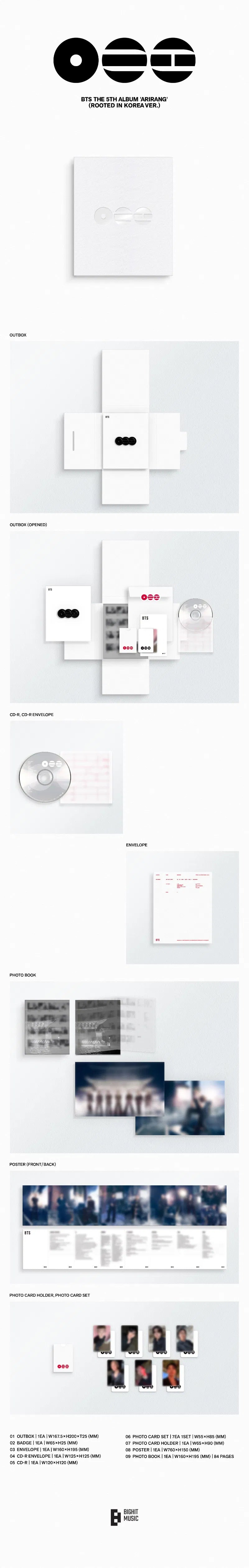 BTS - Arirang Bundle w. Weverse POB edition import