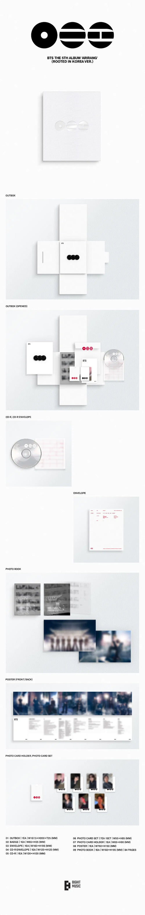 BTS - Arirang Bundle w. Weverse POB edition import