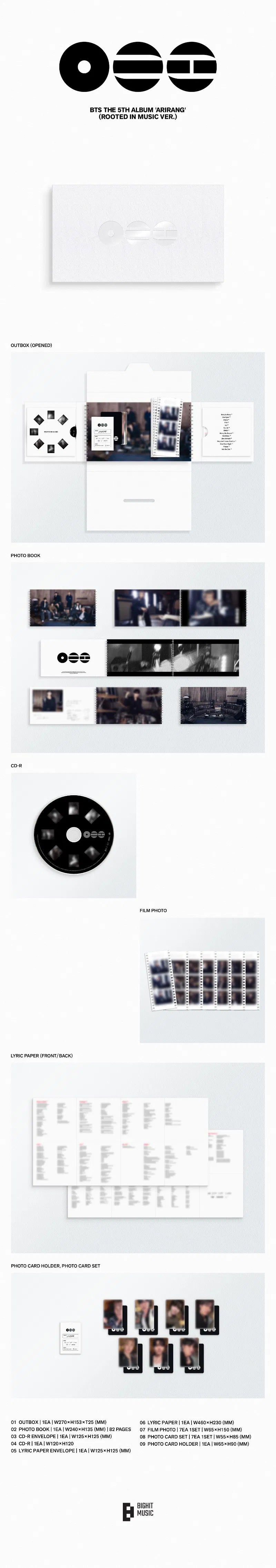 BTS - Arirang Bundle w. Weverse POB edition import
