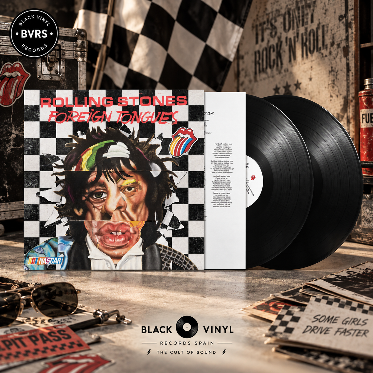 The Rolling Stones: Foreign Tongues LP (NASCAR Checkered Flag Edition) (Edición Limitada)