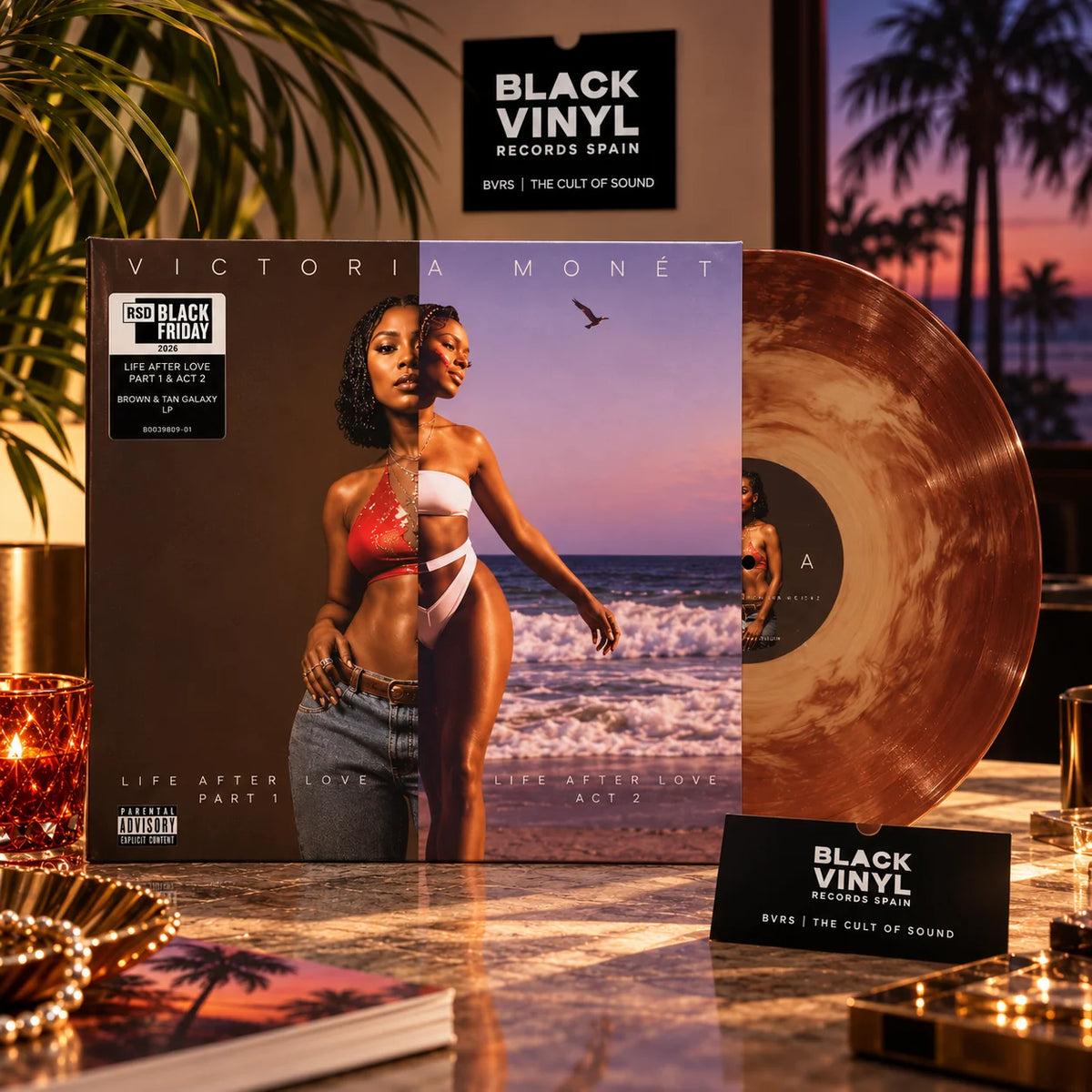 Victoria Monét - Life After Love / Part 1 & Part 2 - Brown & Tan Galaxy Vinyl Edition