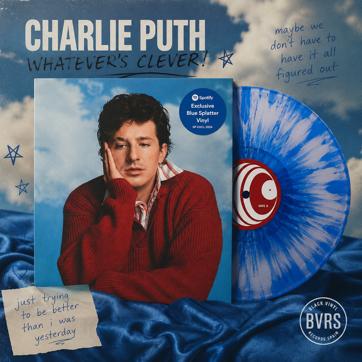 Charlie Puth: Whatever's Clever! (Spotify Exclusive Blue Splatter Vinyl)