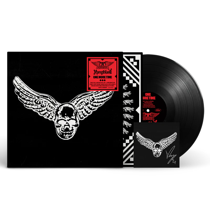 Aerosmith & YUNGBLUD - One More Time - Signed Black Vinyl USA