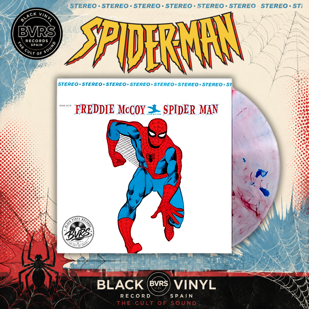 Freddie McCoy – Spider-Man 60th Anniversary, All Analog [Clear w/ Red & Blue Spidey Swirl Vinyl]