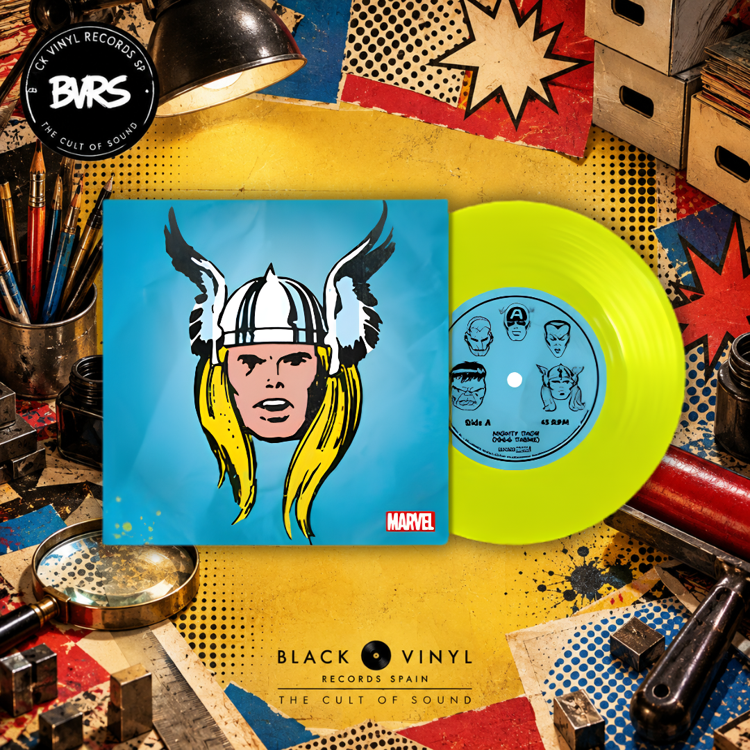 Mighty Thor (1966 Theme) / Merry Marvel Marching Society [Translucent Yellow 7" Single] - Marvel Chorus