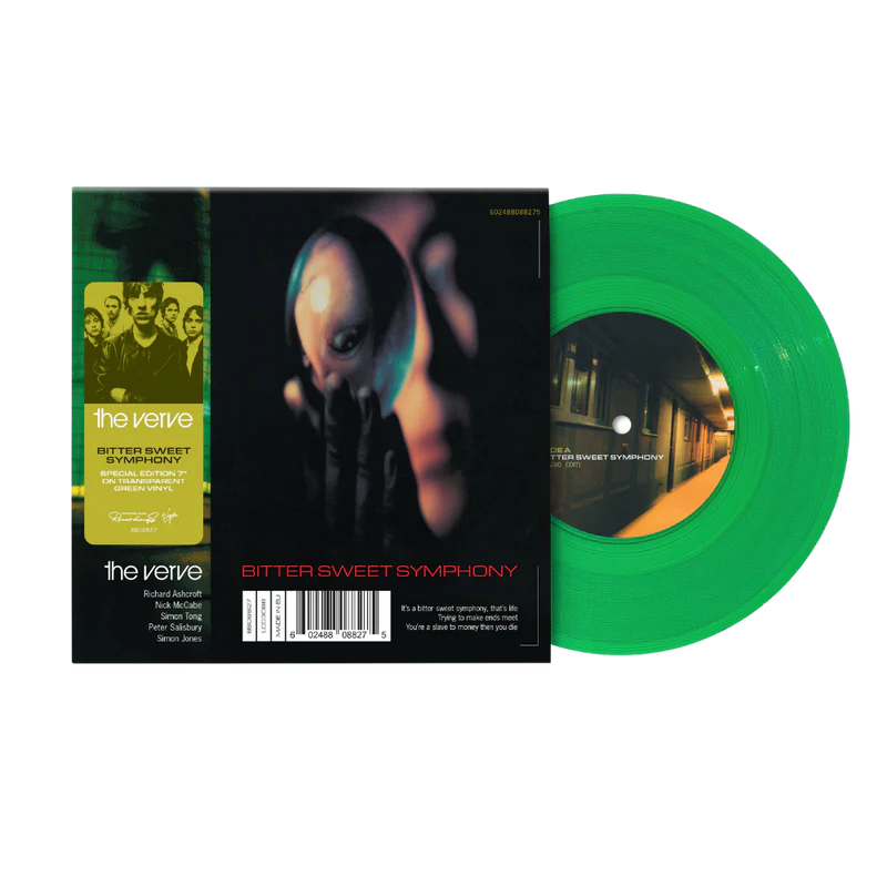 THE VERVE - Bitter Sweet Symphony: Translucent Green 7" Single UK IMPORT