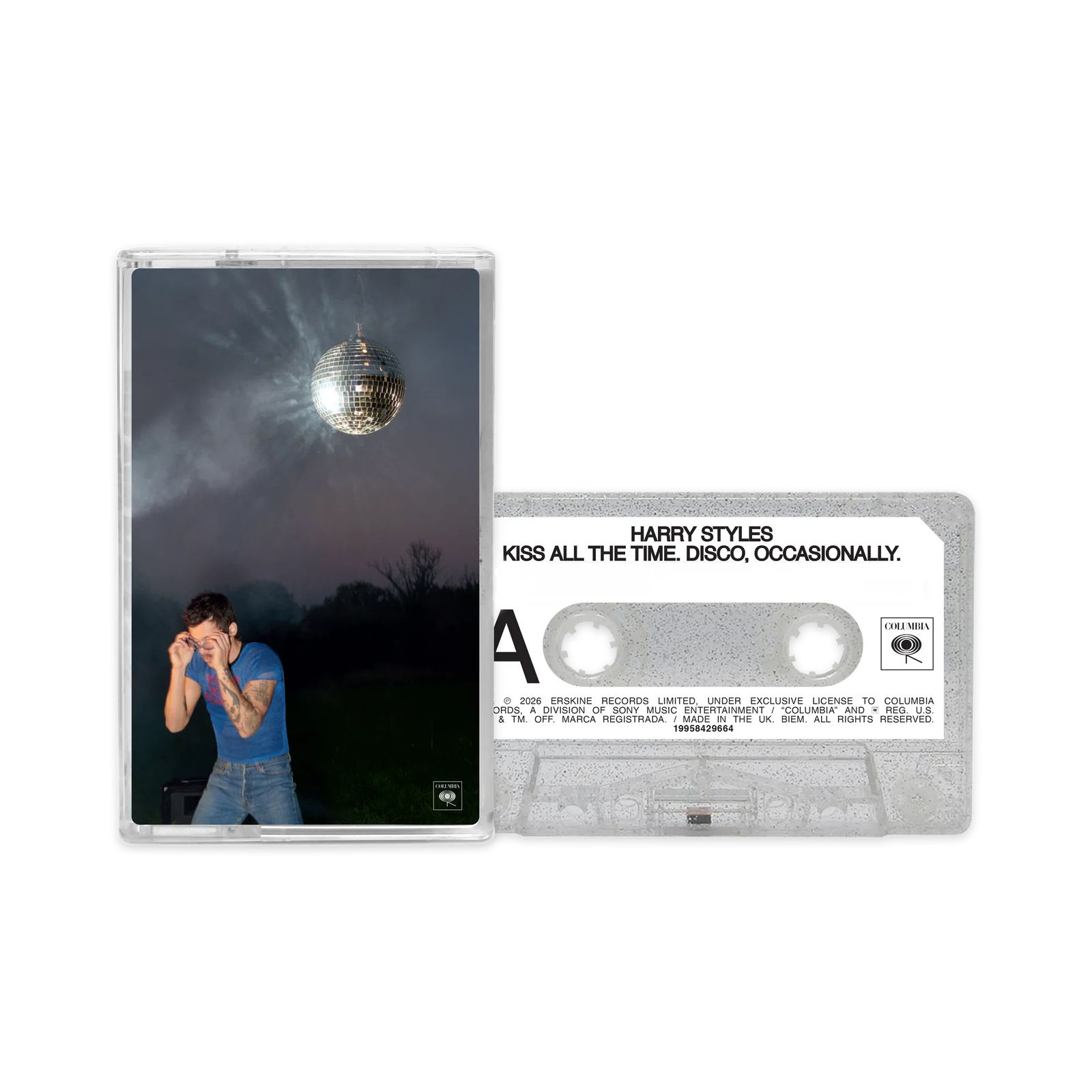 HARRY STYLES - KISS ALL THE TIME. DISCO, OCCASIONALLY. – LIMITED EDITION SILVER GLITTER CASSETTE IMPORT - Black Vinyl Records Spain