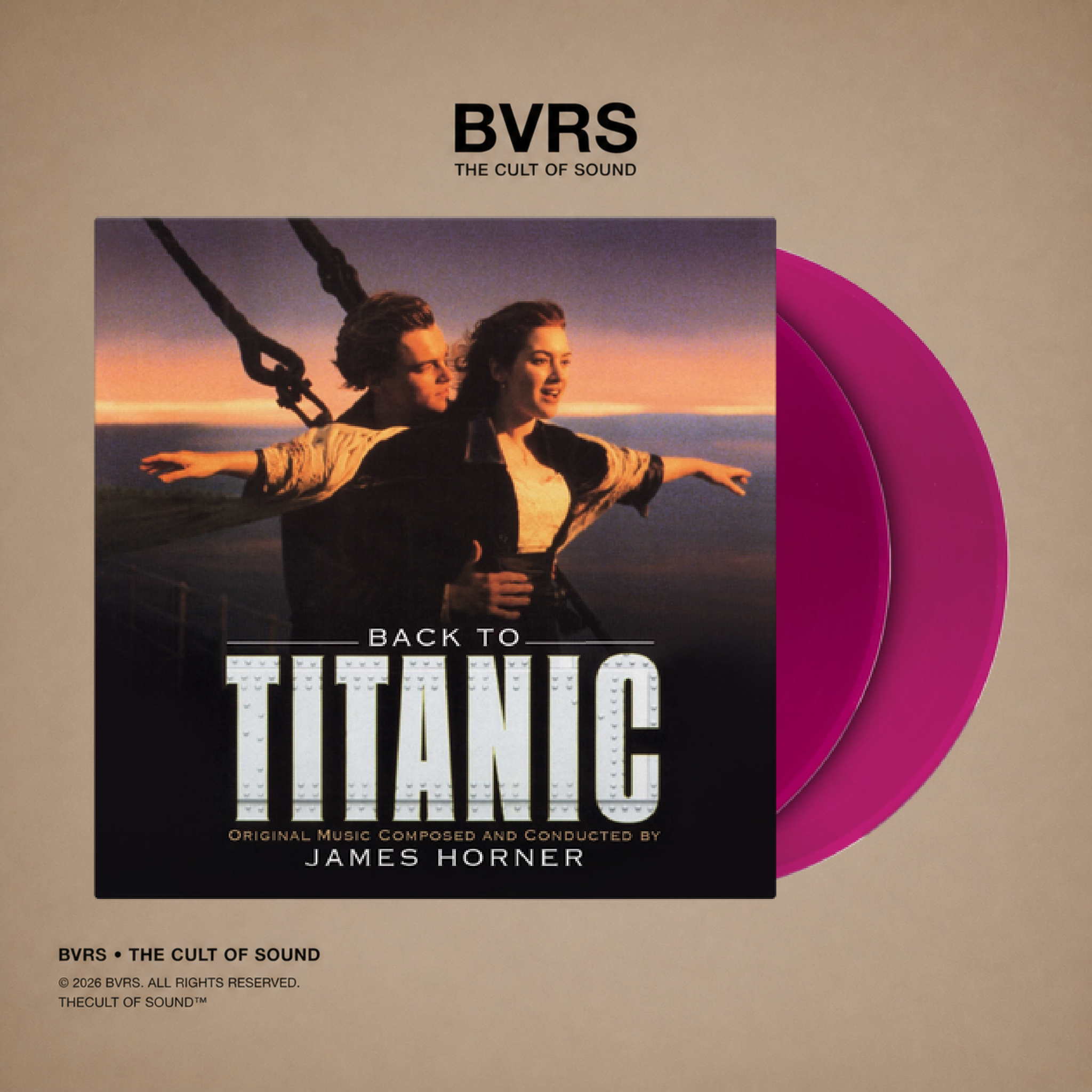James Horner - Back To Titanic (Numbered Translucent Purple Vinyl) 2LP - Black Vinyl Records Spain