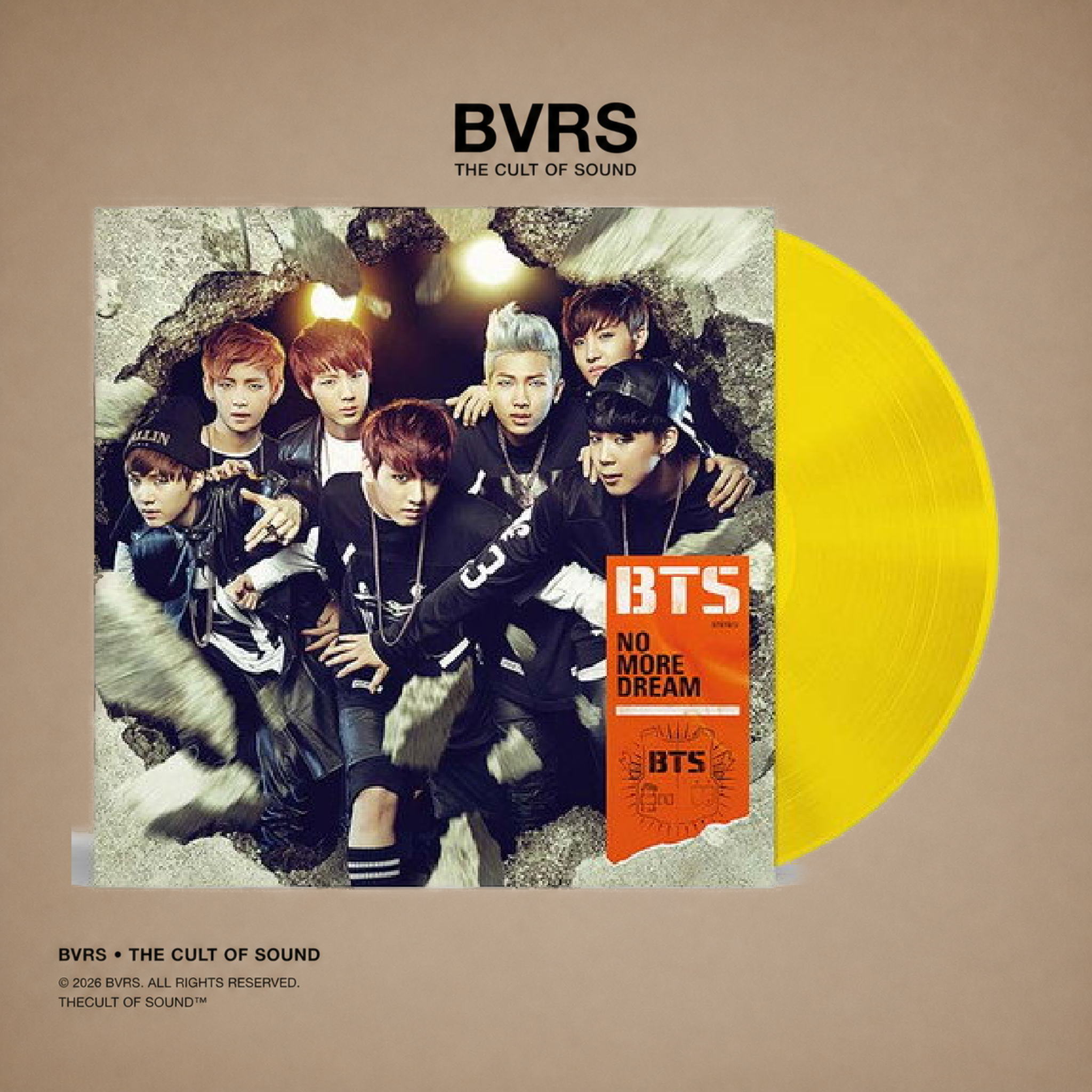 BTS - No More Dream (Clear Yellow Japan Import Vinyl) LP - Black Vinyl Records Spain