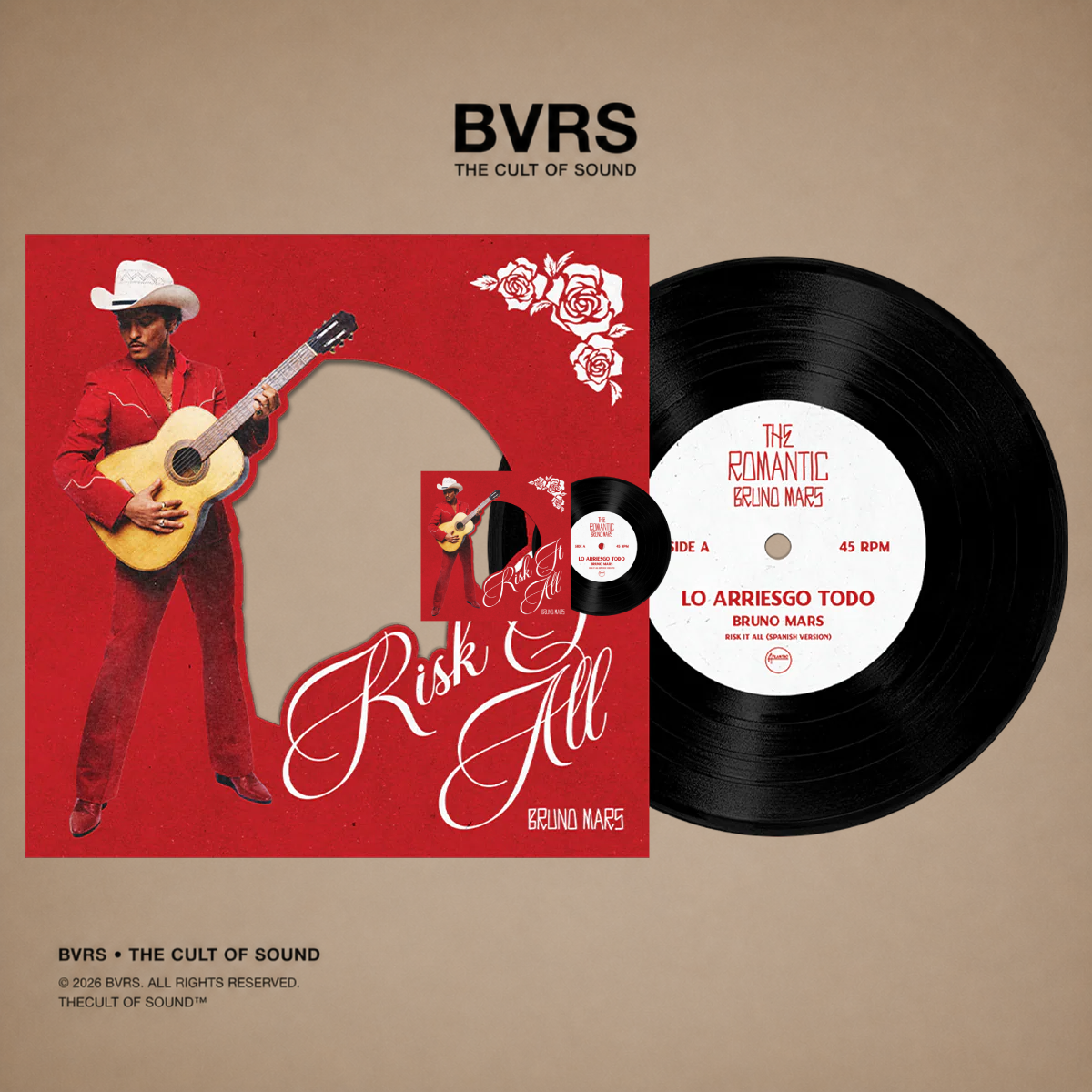 Bruno Mars – Risk It All / Lo Arriesgo Todo (7" Vinyl) UK - Black Vinyl Records Spain
