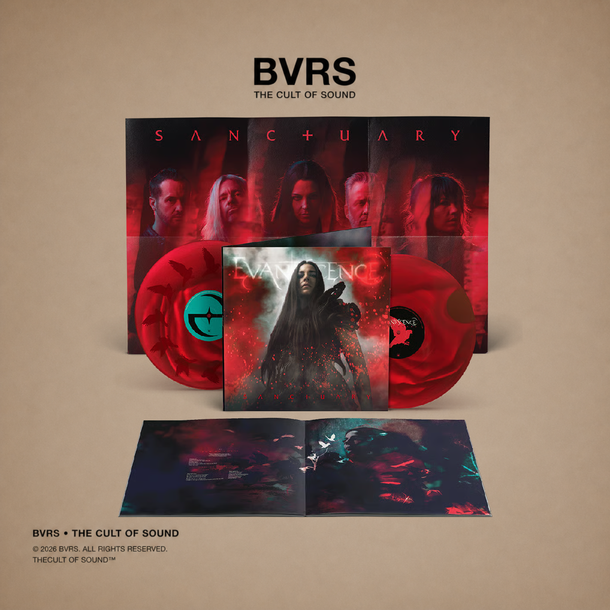 Evanescence – Sanctuary (Limited Edition Deluxe Red/Black Galaxy 2LP + Póster) UK - Black Vinyl Records Spain