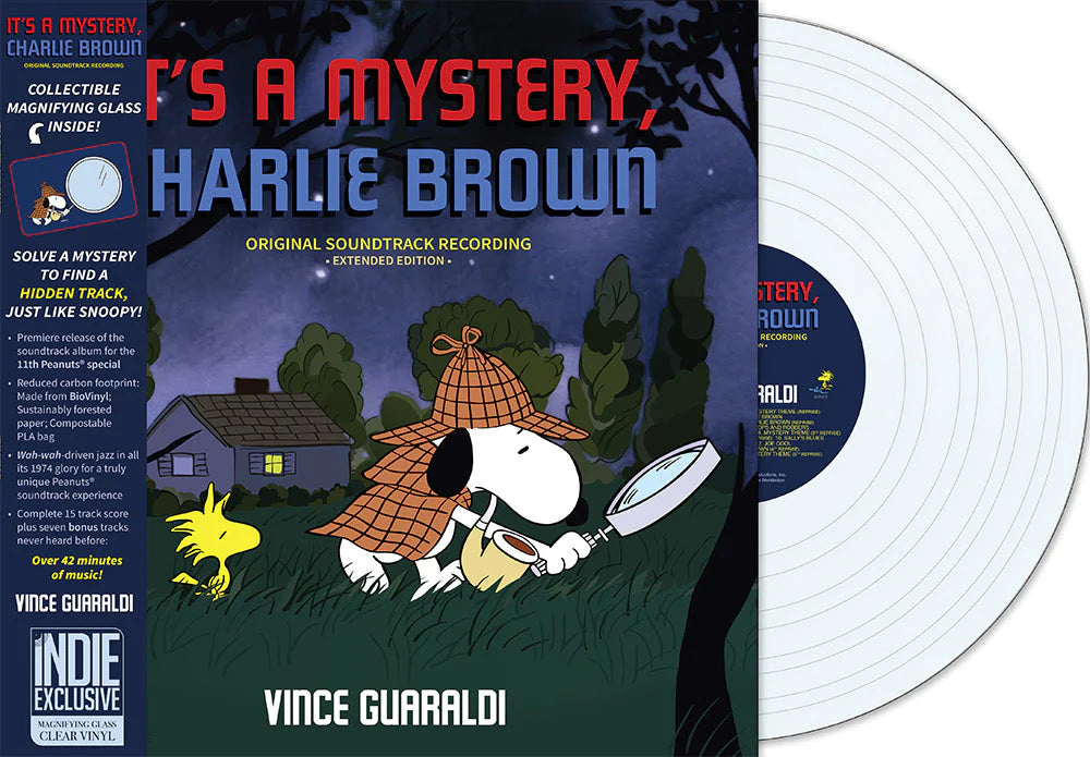 Vince Guaraldi – It's A Mystery, Charlie Brown (Indie Exclusive) (Magnifying Glass Clear Vinyl) LP USA