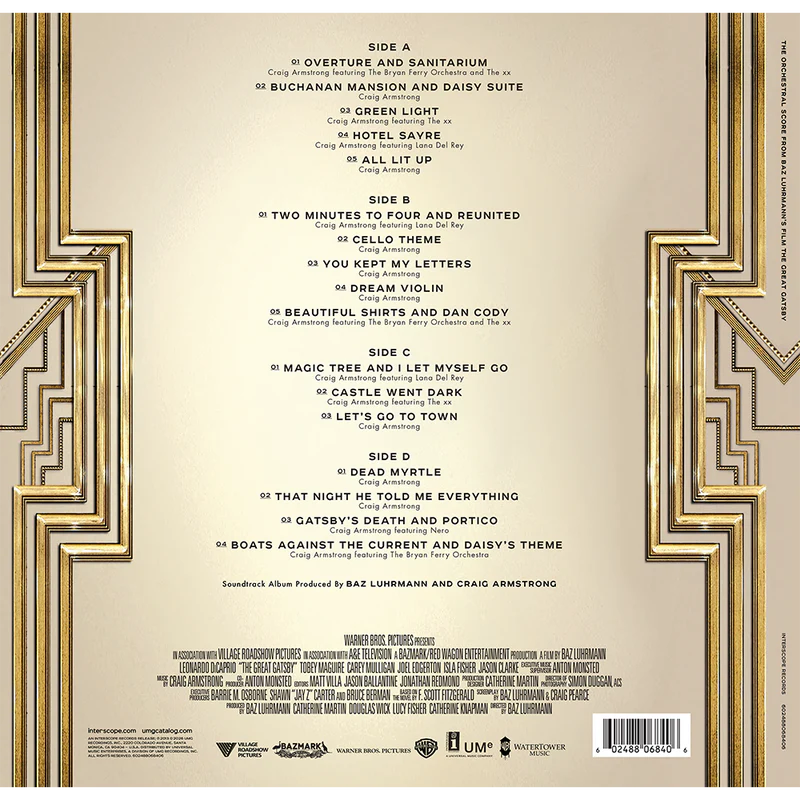 The Orchestral Score from Baz Luhrmann’s Film The Great Gatsby - "Green Light" 2LP USA