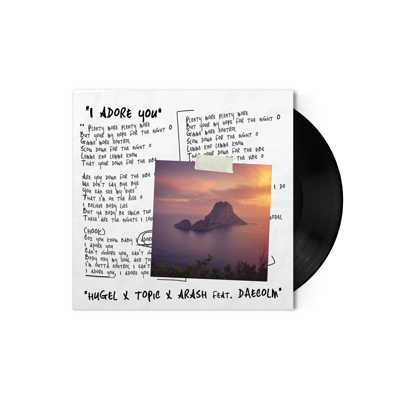 HUGEL, Topic, Arash, Daecolm I Adore You / I Adore You (with J Balvin & Ellie Goulding) 7" USA