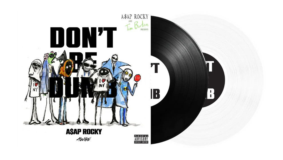 A$AP Rocky – Don't Be Dumb | Group Edition 2LP Black & White (Arte Tim Burton) USA - Black Vinyl Records Spain