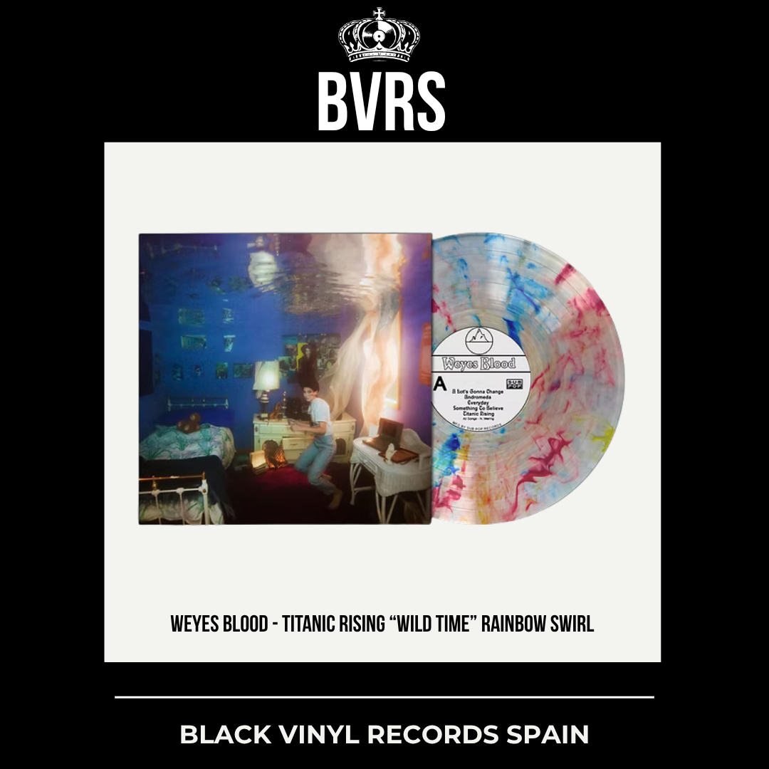 Weyes Blood - Titanic Rising "Wild Time" Rainbow Swirl LP USA - Black Vinyl Records Spain
