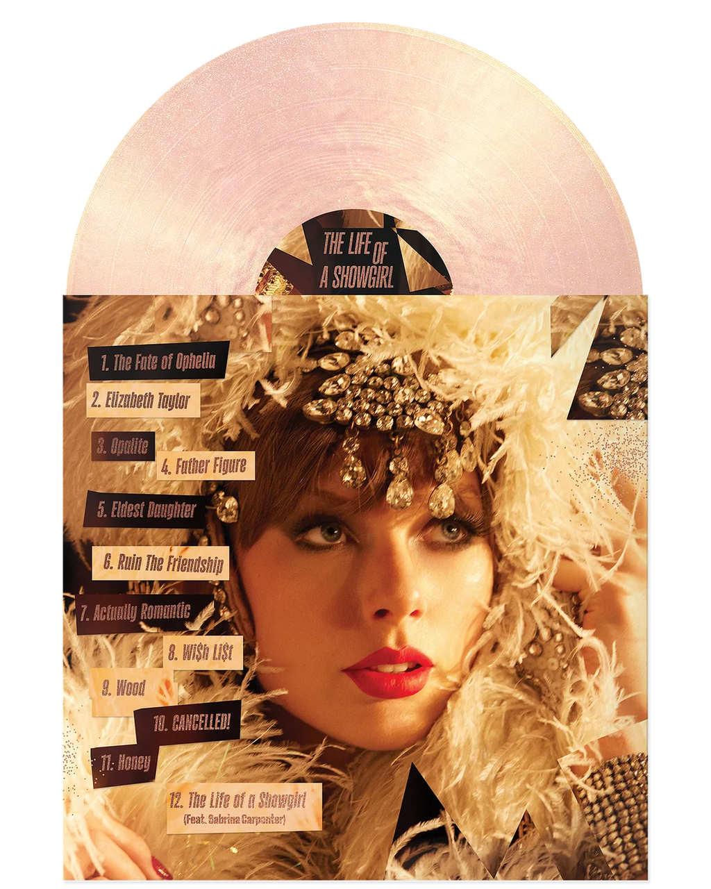 Taylor Swift – The Life of a Showgirl: The Crowd Is Your King Edition (Summertime Spritz Pink Shimmer Vinyl LP) – USA Import