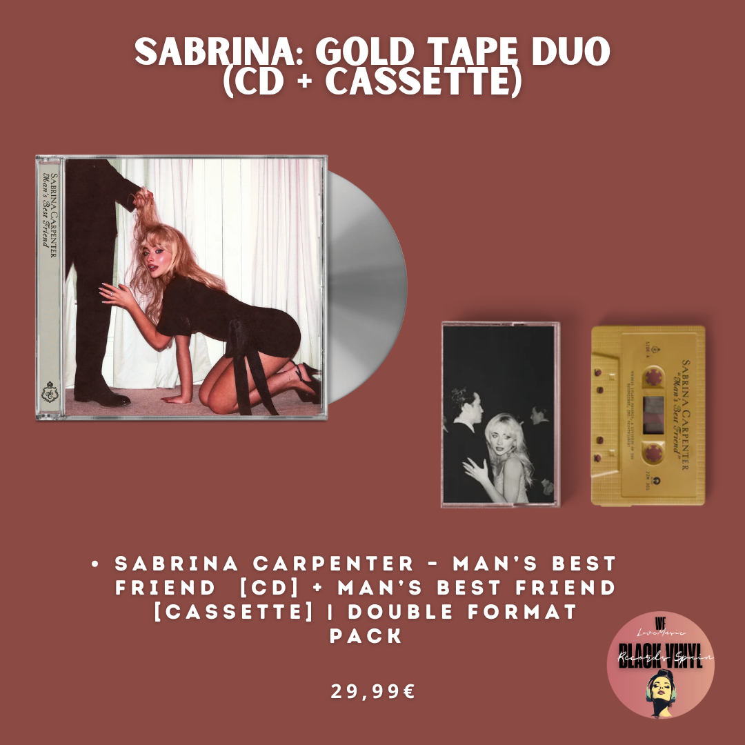 Sabrina Carpenter – Man’s Best Friend (Gold Edition) [CD] + Man’s Best Friend [Cassette] | Gold Tape Duo Pack 📼✨