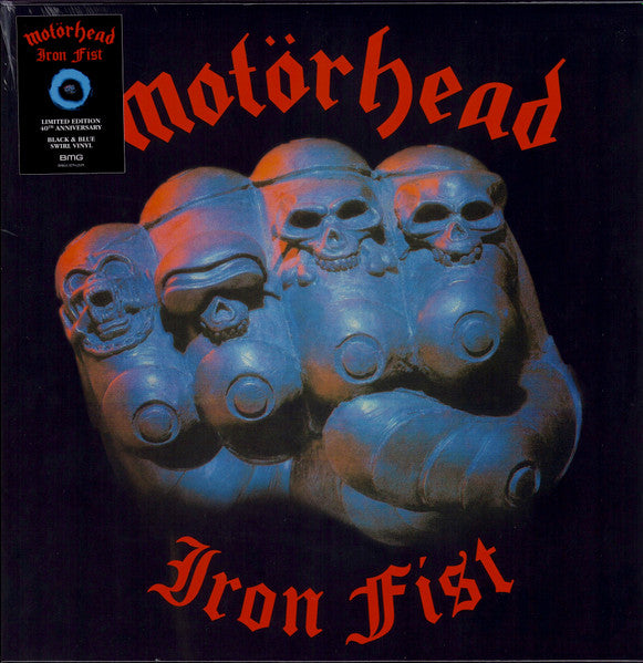 Motörhead – Iron Fist  Blue & Black Swirl, 40th Anniversary