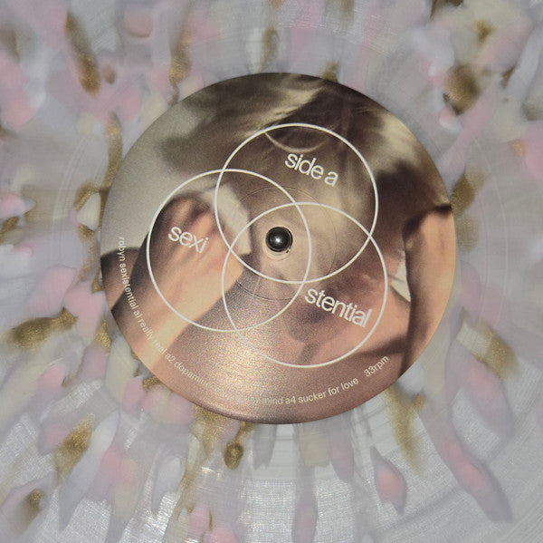 Robyn ‎– Sexistential Crystal Clear with Pink/White/Gold/Cream Splatter