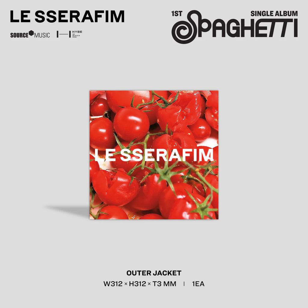 LE SSERAFIM - 1st Single Album "SPAGHETTI" Vinyl [Tomato Red] (D2C Exclusive) USA