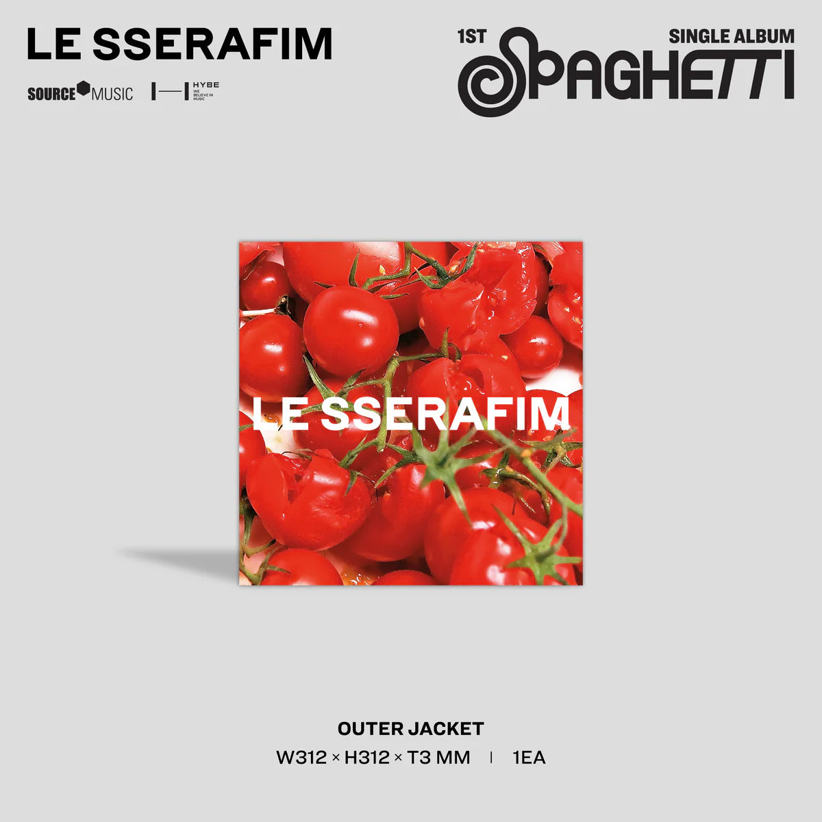 LE SSERAFIM - 1st Single Album "SPAGHETTI" Vinyl [Tomato Red] (D2C Exclusive) USA