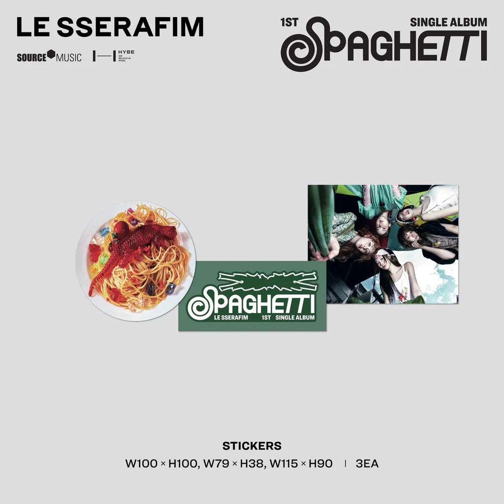 LE SSERAFIM - 1st Single Album "SPAGHETTI" Vinyl [Tomato Red] (D2C Exclusive) USA