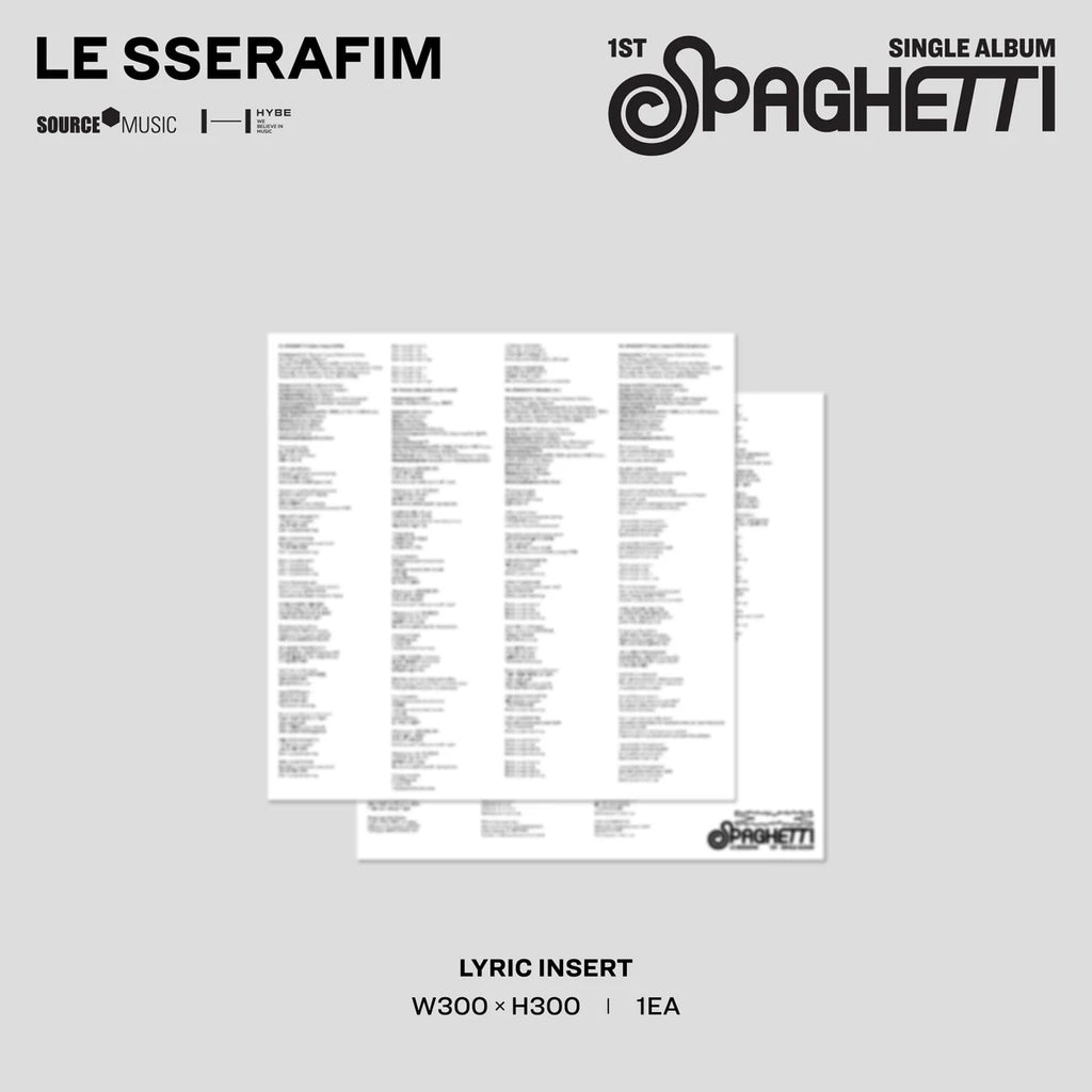 LE SSERAFIM - 1st Single Album "SPAGHETTI" Vinyl [Tomato Red] (D2C Exclusive) USA