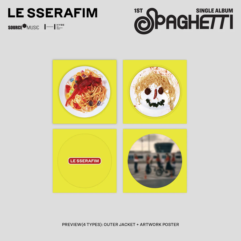 LE SSERAFIM - 1st Single Album "SPAGHETTI" Vinyl [Neon Yellow] (D2C Exclusive) USA