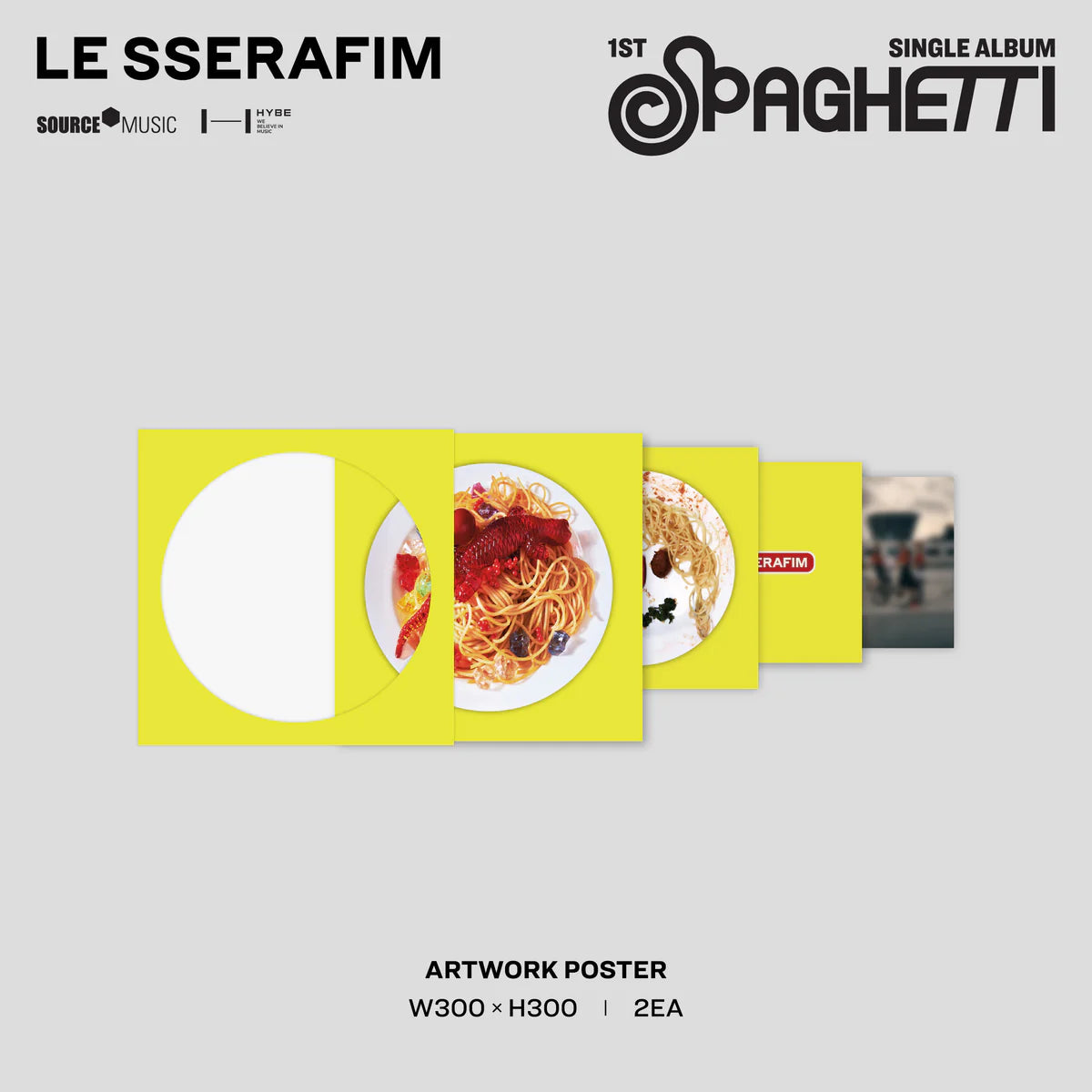 LE SSERAFIM - 1st Single Album "SPAGHETTI" Vinyl [Neon Yellow] (D2C Exclusive) USA