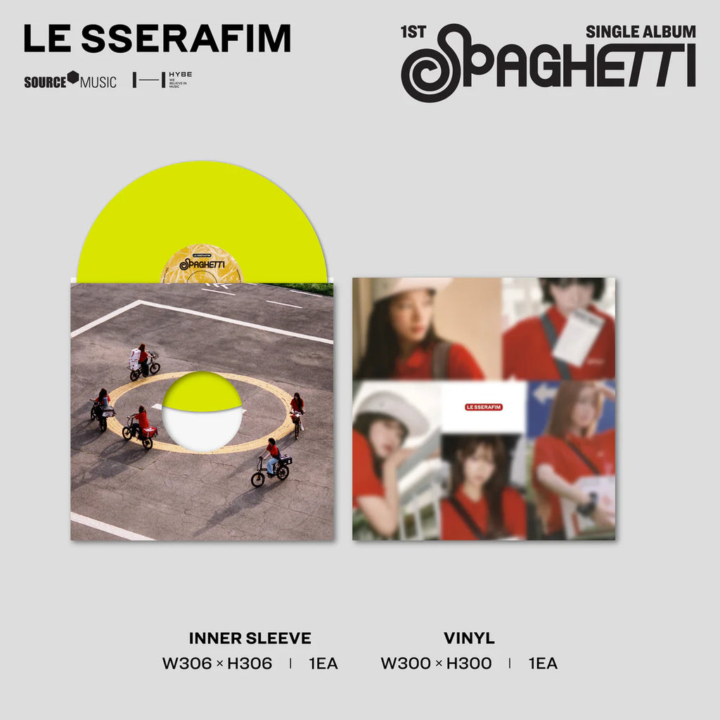 LE SSERAFIM - 1st Single Album "SPAGHETTI" Vinyl [Neon Yellow] (D2C Exclusive) USA