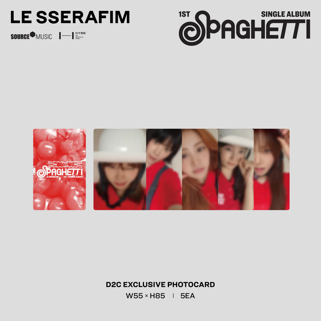 LE SSERAFIM - 1st Single Album "SPAGHETTI" Vinyl [Tomato Red] (D2C Exclusive) USA